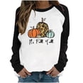 thumbnail image 1 of Penkiiy Chandail en Molleton pour Femmes C'est l'Automne Col Rond Imprimé Chandail Manches Longues Blouse Blanche Vêtements Y2K, 1 of 4