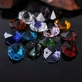 thumbnail image 3 of U8MO 20pcs 14mm Octagon Faceted Crystal Glass Prism Decoration Beads Chandelier Parts-Red, 3 of 5