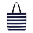 thumbnail image 1 of Easygdp Navy Blue And White Stripes Bolsa Tote para Mujer, Bolso de Hombro para Trabajo, Playa, Viajes, Compras y Supermercado, 1 of 7