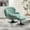 Sapphire, variant on Velvet Swivel Accent Chair with Ottoman for Living Room Bedroom Reading Room,Cozy Lounge Armchair Fluffy Round Tufted Back Adult Gifts for Small Room Lazy Relax Read TV Chair,Mint Green