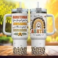 thumbnail image 2 of Tumbler 40 Oz With Handle Lid And Straw, Auntie Rainbow Leopard, Rainbow Travel Coffee Mug Cup, Aunt Gifts, Cups For Black Gift Daisy Print Ever Handle Coffee Best Heart, 2 of 6