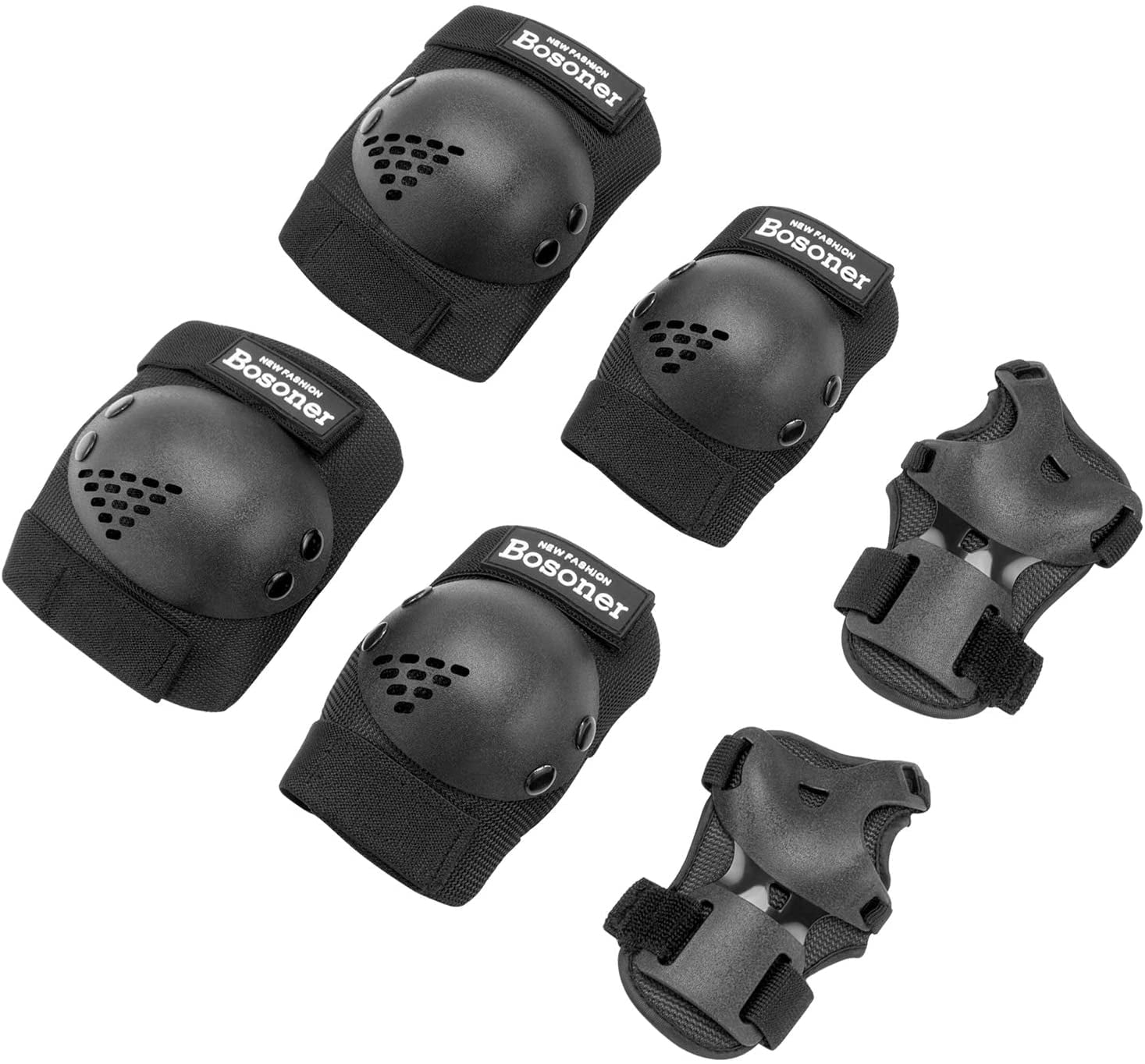 Kids/Youth Protective Gear Set, Kids Knee Pads and Elbow Pads Wrist Guard Protector 6 in 1
