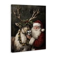thumbnail image 3 of Stupell Industries Santa & Reindeer Portrait Holiday Painting Wrapped Canvas Canvas Art Print Wall Art, 24 x 30, 3 of 7
