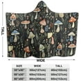 thumbnail image 6 of Mushroom Hooded Blanket Mushrooms Gifts for Women Soft Fleece Flannel Mushroom Throw Wearable Blanket All Season Plant Blankets for Bed Decorative 60"x50" for Teens, 6 of 6