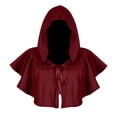 thumbnail image 1 of Bewildely Fiesta de Halloween Banquete Capucha Decoración Capa Mantón Decoración Adultos Medieval Cowl Hat Photo Prop Holiday Festival Accesorio Kits de decoración para fiestas Rojo Bewildely HA069098-02, 1 of 6