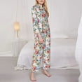thumbnail image 3 of Goofa Rose Flowers Printed Women’s 2 Piece Pajama Set Super,Pajamas Women's Long Sleeve Sleepwear Soft Button Down Loungewear Pjs Lounge Set Nightwear-X-Large, 3 of 9