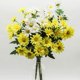 thumbnail image 4 of 2 ramos de margaritas artificiales, cada uno con 24 cabezas, flores de plástico de imitación de estilo rural que no se desvanecen, aptas para mesa, ventana, balcón, hogar Dic. Afortunado Sencillez, 4 of 4