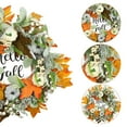 thumbnail image 7 of Marryso 18 Inch Hello Fall Wreath for Front Door with Pumpkins and Maple Leaves - Outdoor Autumn Thanksgiving Decor Pumpkin Wreath, 7 of 7