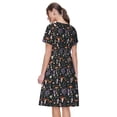 thumbnail image 2 of Bixox Robe d'Été à Manches Courtes pour Femmes Robe Ample Longueur Genou avec Poches-Champignon, 2 of 7
