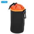 thumbnail image 3 of Unique Bargains Camera Lens Bag, 3.9' IDx7.1' H Drawstring Lens Pouch with Thick Protective Neoprene Black Orange, 3 of 7