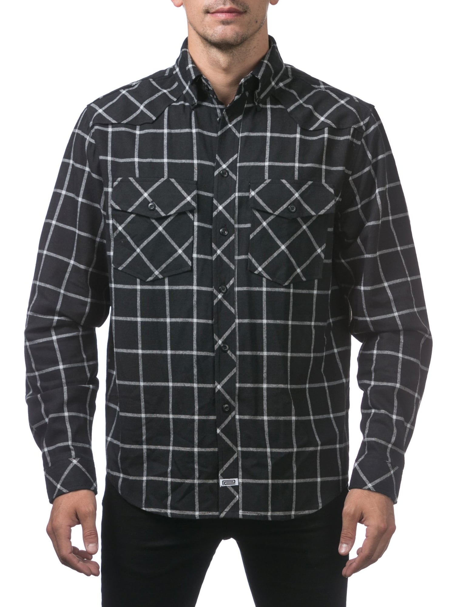Men's Flannel Shirt, 7X-Large, (Black 