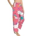 thumbnail image 2 of Sigee Yoga Unicorn Print Women's Soft Pajama Pants - Breathable and Comfortable Lounge Sleep Bottoms with Elastic Waistband and Pockets-X-Large, 2 of 9