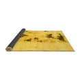 thumbnail image 2 of Ahgly Company Indoor Round Abstract Yellow Modern Area Rugs, 6' Round, 2 of 4