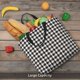 thumbnail image 5 of Easygdp Houndstooth Black And White Bolsa Tote para Mujer, Bolso de Hombro para Trabajo, Playa, Viajes, Compras y Supermercado, 5 of 7