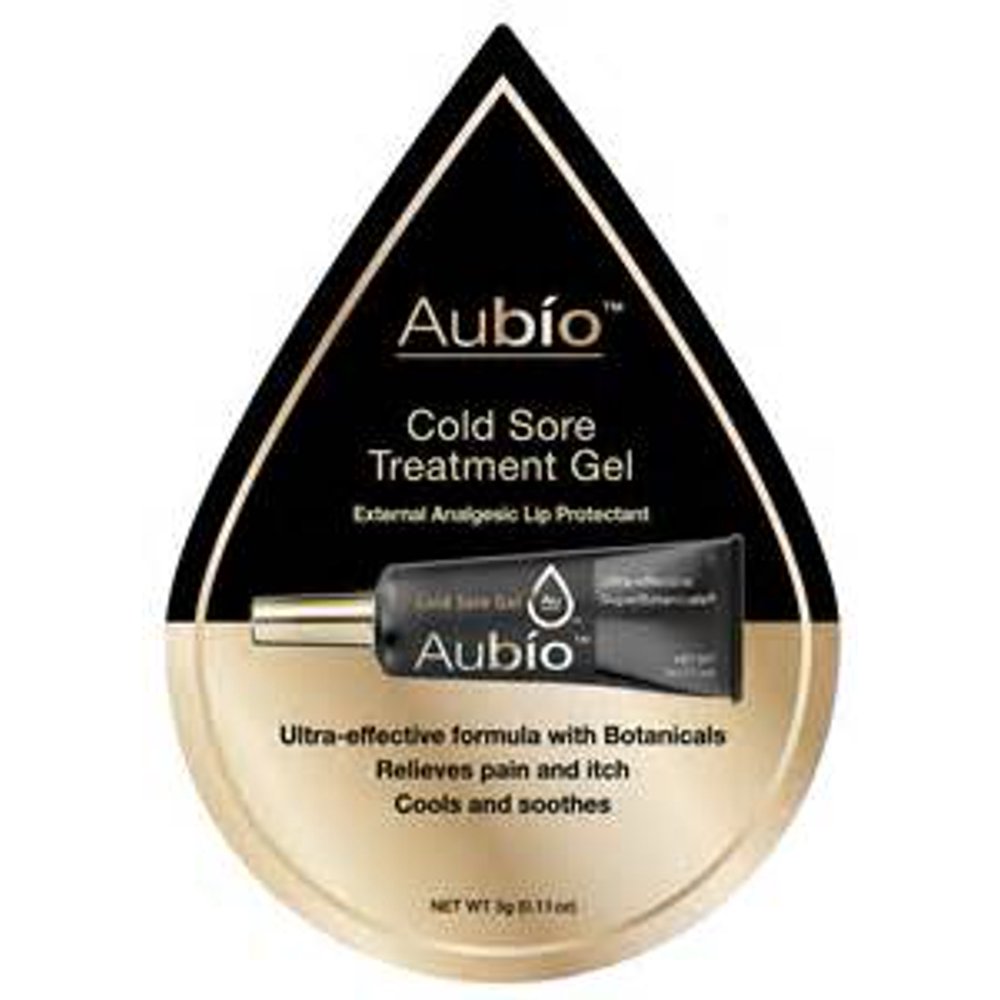 Aubio Cold Sore Treatment Gel, 0.11 Oz