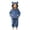 Blue, variant on Toddler Boys Girls Flannel Hooded Loungewear Set, Warm Top & Pants Home Wear Pink 2 Years