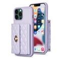 thumbnail image 1 of Nalacover for iPhone 14 Pro Max Crossbody Wallet Case, Elegant Premium PU Leather Shoulder Strap Lanyard Cover with Metal Lock Button Card Slots Soft Silicone Shockproof Case, Lightpurple, 1 of 8