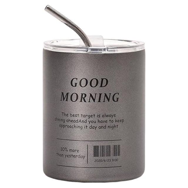 Matsuzay Taza de agua con botellas de café de paja Adultos Senderismo Hervidor Taza de bebida de acero inoxidable Frasco de vacío de cocina Juegos de servir café y té Tipo 2