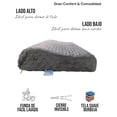 thumbnail image 4 of Almohada Cervical para descanso Lunics®  Tela Minky Color Gris Oxford, 4 of 7