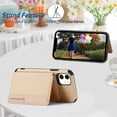 thumbnail image 3 of for iPhone 11 Case with Card Holder,Kickstand for iPhone 11 Wallet Case,RFID Blocking,Camera Protector,PU Leather Shockproof Protective Flip Cover for iPhone 11 Phone Case (Beige), 3 of 14