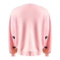 thumbnail image 3 of Weiqiqre Sweaters for Women Bow Sweater Cozy Fall Sweaters Knit Crewneck Long Sleeve Drop Shoulder Pullovers, 3 of 5