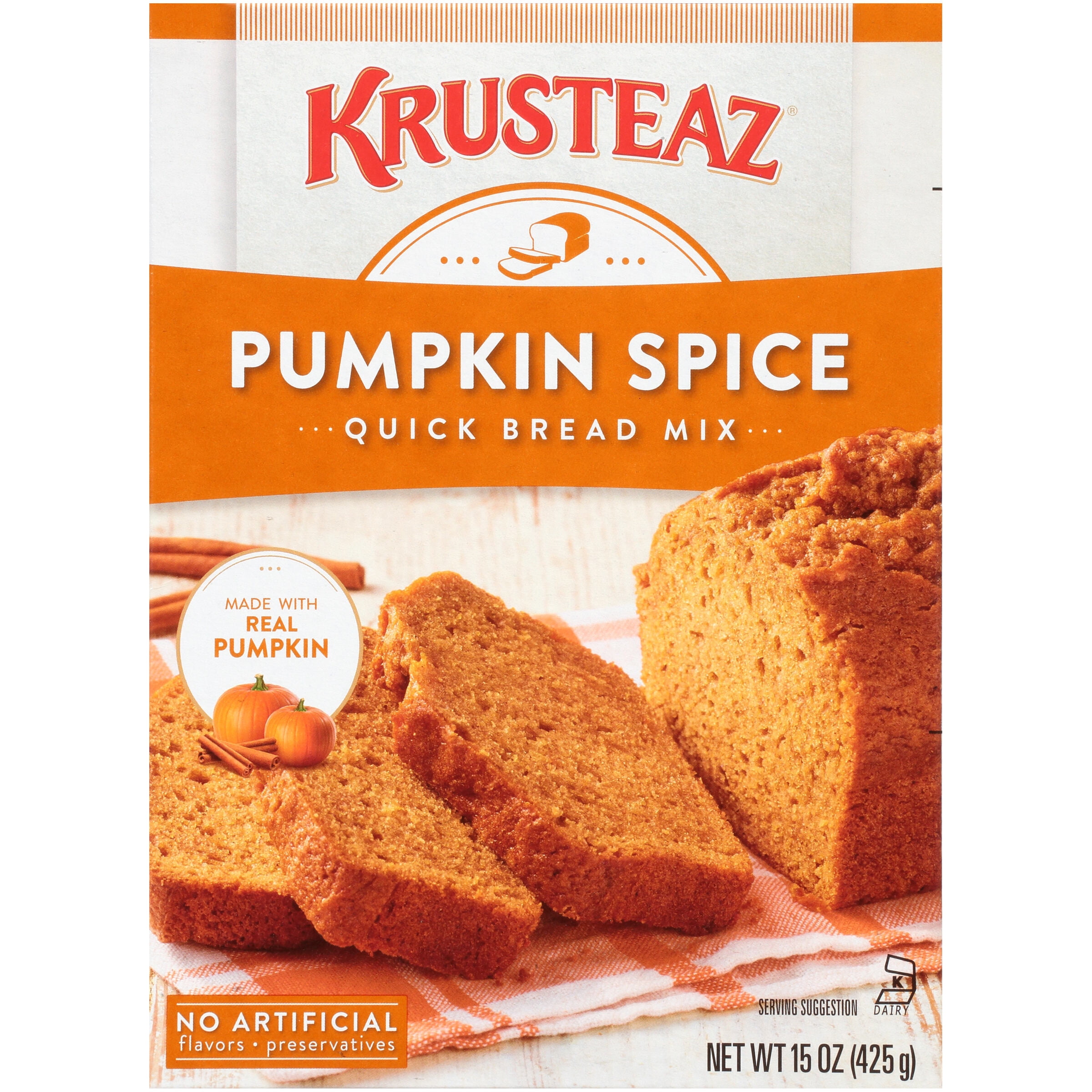 Krusteaz Pumpkin Spice Quick Bread Mix 15 oz. Box