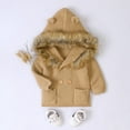 thumbnail image 4 of Lindreshi Boys Winter Coat Clearance Toddler Baby Boy Girl Color Sweater Hooded Knit Faux Collar Tops Warm Coat, 4 of 9