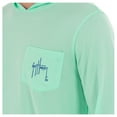 thumbnail image 6 of Guy Harvey Men's Keys Slam Scribble Long Sleeve Green Performance Hoodie w/ Pocket, 6 of 6