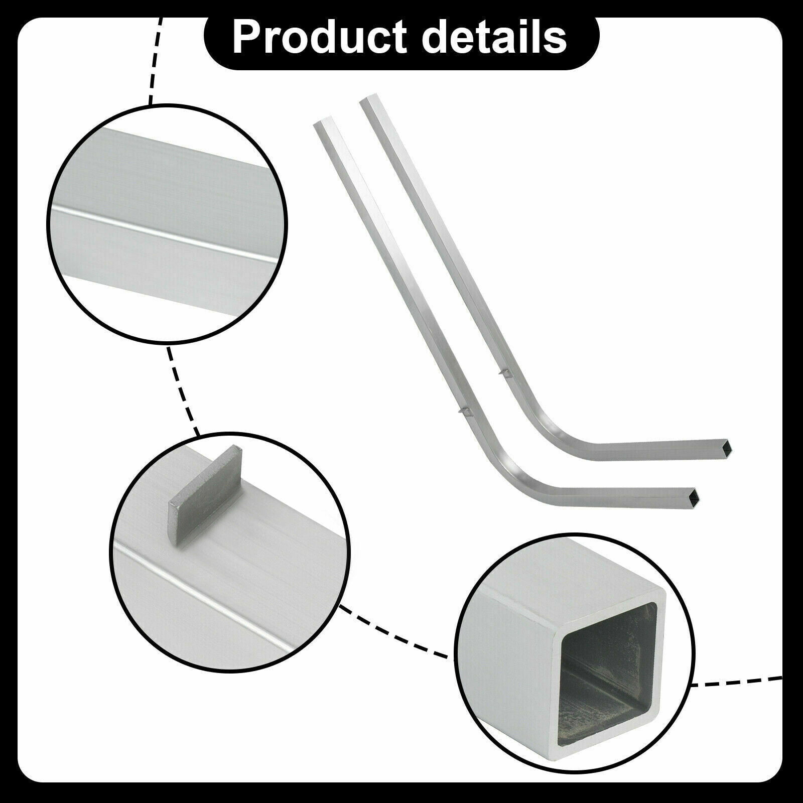 Boat Trailer Aluminum Square Upright Guide Poles With PVC Poles and Caps