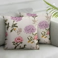 thumbnail image 3 of BANET  2 Pack Pillowcase King Size with Light Mauve Floral Pattern Pillow Cases Set, King Pillow Covers Envelope Closure 12x12in, 3 of 7