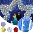 thumbnail image 3 of YLLSF 2M Foil Fringe Tinsel Shimmer Curtain Door Wedding Birthday Party Decorations, 3 of 4