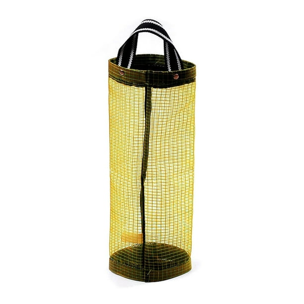 Plastic Bag Holder Dispenser Hanging Folding Mesh Garbage Bag Organizer