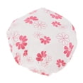 thumbnail image 1 of Mujeres flor baño sombrero cara pelo cubierta elástico impermeable reutilizable Rosado Colcomx Gorro de ducha para el cabello, 1 of 8