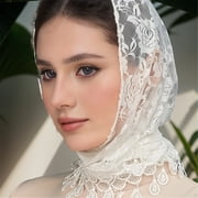 Aellinatey Traditional Tassels Lace Head Scarf Women Headwrap Catholic Chapel Bridal Veils
