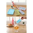 thumbnail image 3 of Yuarrent Bandeja de cubitos de hielo, máquina de hielo de plástico Flexible para bebidas, barra de fiesta, accesorios de refrigerador de fácil Barra de herramientas Verde, 3 of 6