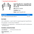 thumbnail image 2 of Spark Plug Wire Set - Compatible with 2007 - 2008 Chevy Silverado 2500 HD 6.0L V8, 2 of 2