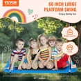 thumbnail image 2 of VEVOR Platform Swing 60 Inch Platform Tree Swing for Kids 700lbs Weight Capacity, 2 of 9