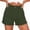 *Army Green, variant on Binmer Women's Solid Color Stretch Waist Shorts with Button, Casual Summer Short with Pockets Army Green,Women's Plus L