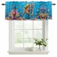 thumbnail image 2 of 2 Pack Valances for Windows, Funny Diving Tiger Window Valances for Living Room/Bedroom/Bathroom, Ocean Sea Coastal Coral Fish Marine Life Light Filtering Kitchen Curtain Valance 42"W x18" L, 2 of 9