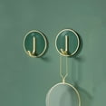 thumbnail image 4 of No Punching Green Dormitory Hooks, Wall Mounted Adhesive Jewelry Hanging Hooks, Multi-Purpose Storage for Bathroom, Kitchen, and Small Space Organization, 4 of 6