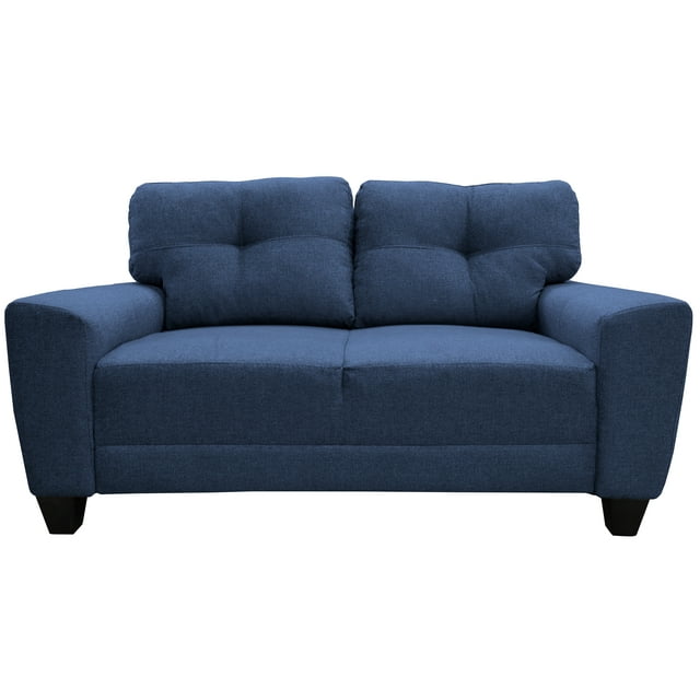Love seat El Bazar Store Sidney Lino Azul Marino 2 Plazas Modular Moderno Sala Sofa