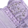 thumbnail image 6 of EINCcm Women's Embroidered Floral Bustier Top Strapless Boned Overbust Corset Tops, 6 of 7