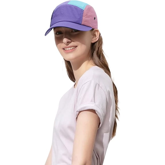 YooGuoGuo 5 Panel Cap Waterproof Trucker Cap Curved Bill Baseball Cap Dad Cap Color-Blocked Hat Summer Breathable Outdoor Cap