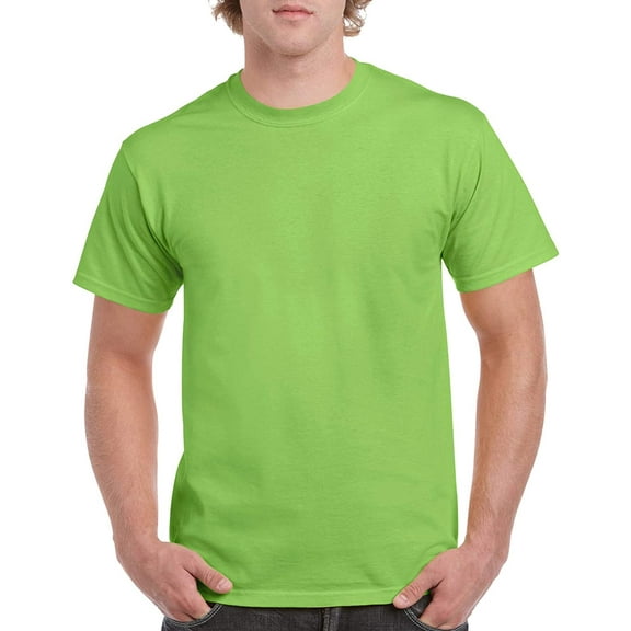 Gildan Men's Heavy Cotton T-Shirt, Style G5000, Multipack 2 Lime (2-pack) X-Large