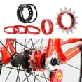 thumbnail image 3 of facefd Adaptateur de Roue Libre à une Vitesse 14T Pignon Cassette Espaceurs Pignon Amovible Rouge, 3 of 9