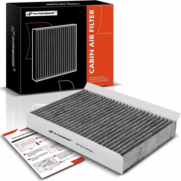 A-Premium Cabin Air Filter with Activated Carbon Compatible with Jeep, Dodge & Fiat Models - Compass 2017-2022, Renegade 2015-2023, Hornet 2023, 500L 2014-2020, 500X 2016-2023 - Behind Glove Box