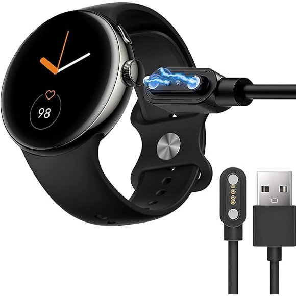 ccwonima Compatible with Parsonver LA24 Smart Watch Smart Watch Charger, Magnetic USB Replacement Charging Cable Compatible with Parsonver LA24 Smart Watch 1.3 Inches/ZILSPY LA24 Smart Watch (Black)