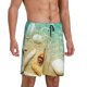 thumbnail image 2 of Balery Starfish And Seashell On The Beach Pantalones cortos de pijama de punto de algodón para hombre con cinturilla y bolsillos-3X-Large, 2 of 6