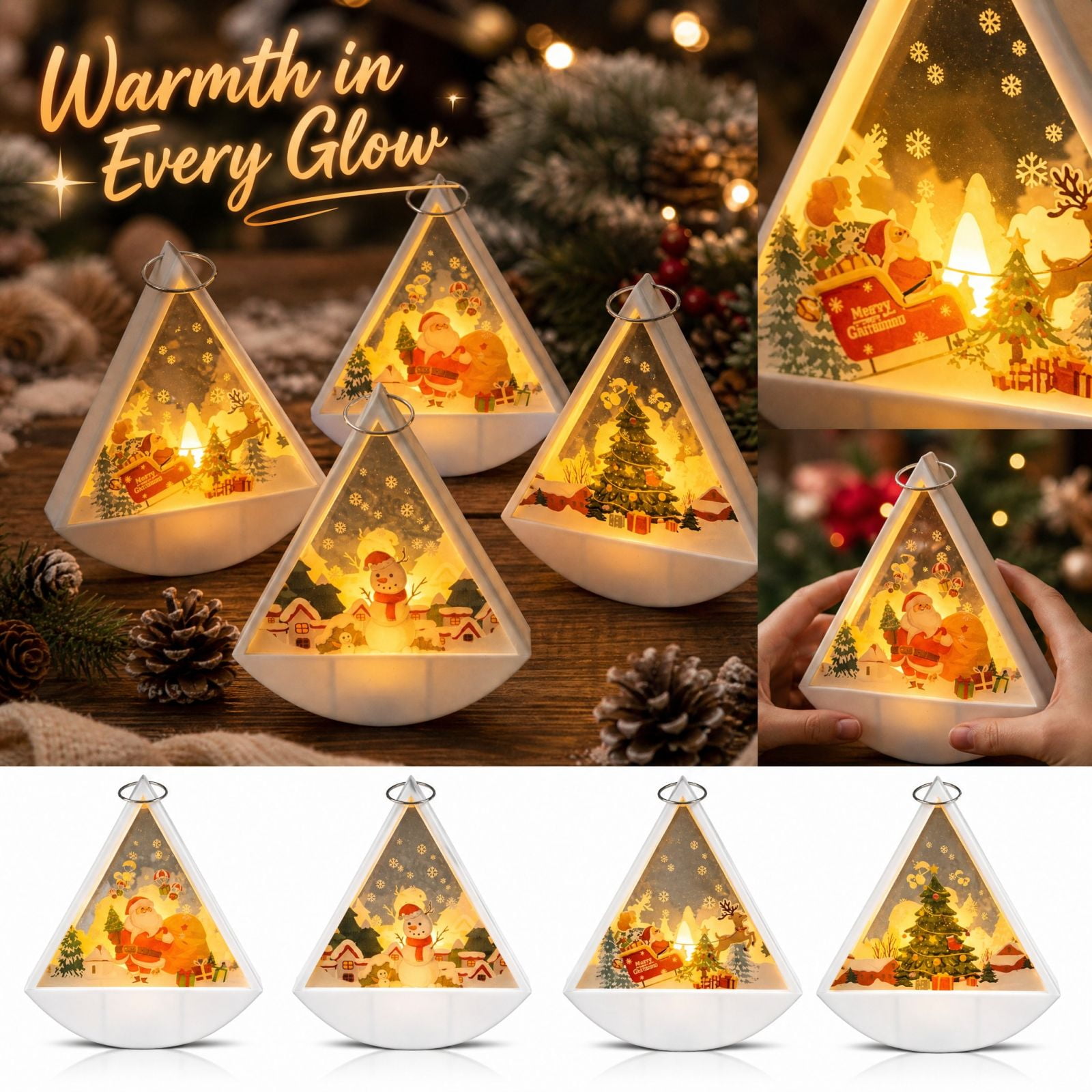 Christmas Tree Night Light Featuring A Festive Triangular Design with Warm Led Glow Battery Operated Night Light for Cozy Holiday Ambiance in Living Rooms and Bedrooms Christmas