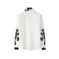 thumbnail image 3 of Men's Vintage Shirts Long Sleeve Casual Button Down Work Shirt Slim Fit Wedding Party Shirt, 3 of 6